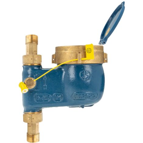 Steigrohr Hauswasserzähler Baulänge 105 mm, inkl Verschraubungen 1 Zoll x 3/4 Zoll AG, Messing