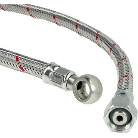 tecuro Universal - Ölschlauch mit Ringanschluss Ø 10 mm (innen) x 3/8 Zoll ÜWM x 750 mm - konisch dichtend (1/4)