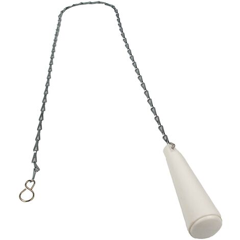 tecuro Klosettzug mit Patentkette 94 cm, Kunststoffgriff in weiß