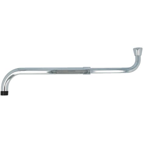 tecuro S-Auslauf ausziehbar 280 - 480 mm für Wand-Armaturen, Messing verchromt