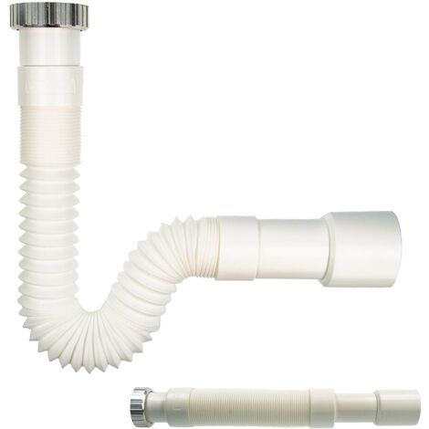 tecuro flexibler Geruchsverschluss 1 1/2 Zoll auf Ø 40/50, ausziehbar 340-740 mm