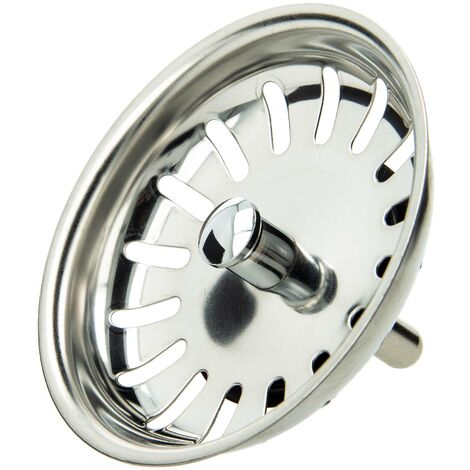 tecuro Siebkörbchen Siebkorb Ø 81 mm mit Metall-Führungsstange 8 mm und Kugel