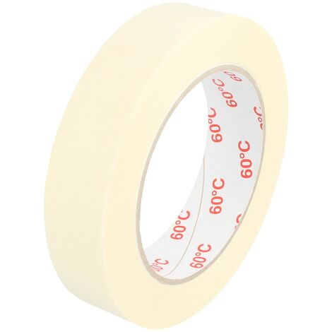 tecuro Malerkrepp Kreppband 225, flachgekrepptes Papierklebeband 25 mm x 50 m (1/2)