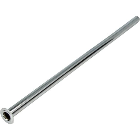 tecuro Kupferrohr, weich, Ø 10 mm x 500 mm, mit 1/2 Zoll Bördelrand, glanzverchromt