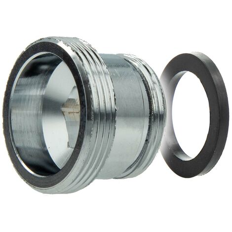 tecuro Reduzierstück Adapter M22 x1 AG auf M20 x1 AG, Messing verchromt