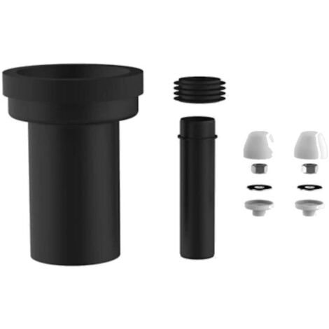SANIT WC-Anschlussgarnitur 180mm DN90 - weißes Abdeckset (1/2)