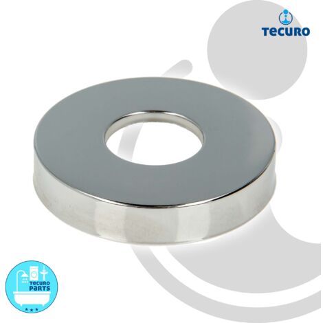 tecuro Schubrosette (1) Ø 32 mm x Ø 80 mm x Höhe 15 mm, Messing verchromt