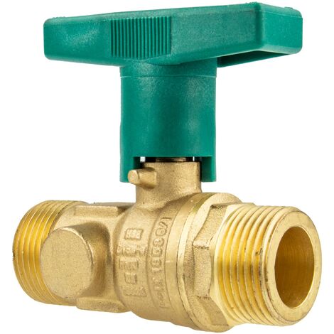 UNIWATER Trinkwasser-Kugelhahn mit ISO-T-Griff beids. Außengewinde G 1 1/4 Zoll (DN 25) Typ 1443