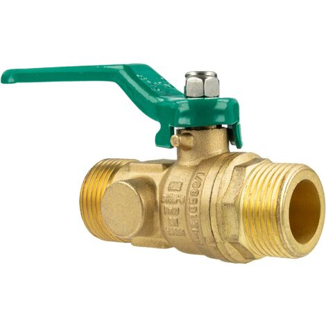 UNIWATER Trinkwasser-Kugelhahn mit Stahlhebel, beids. Außengewinde G 1 Zoll (DN 20) Typ 1442