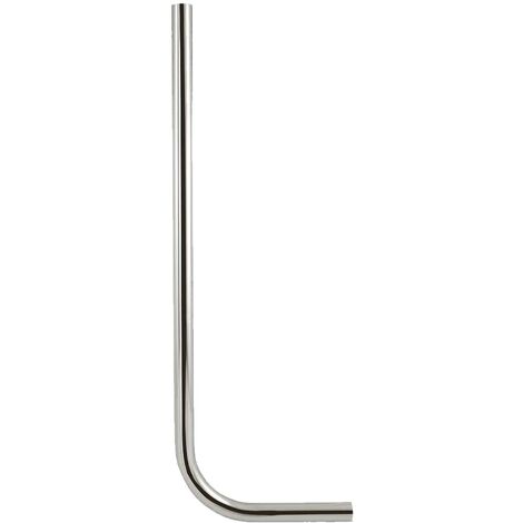 tecuro Spülrohr Ø 28 mm für WC-Druckspüler - Messing verchromt 700 x 200 mm, gerade