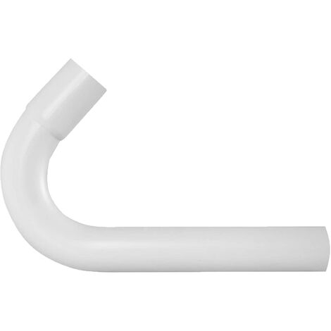 tecuro Spülrohrbogen 135° mit Muffe - Ø 44 mm für WC-Spülkasten - PVC weiß