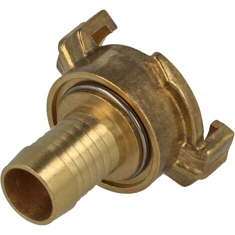 tecuro Schnellkupplung mit drehbarem 1/2 Zoll (13 mm) Schlauchanschluss - Messing blank