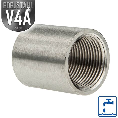 ES Muffe - Schweißmuffe Edelstahl V4A (AISI 316), IG 2 Zoll
