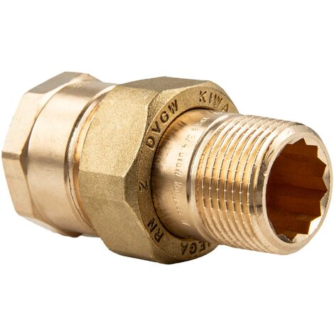 Viega Rohrverschraubung 3331 flachdichtend in R3/8 x Rp3/8 Rotguss (1/5)