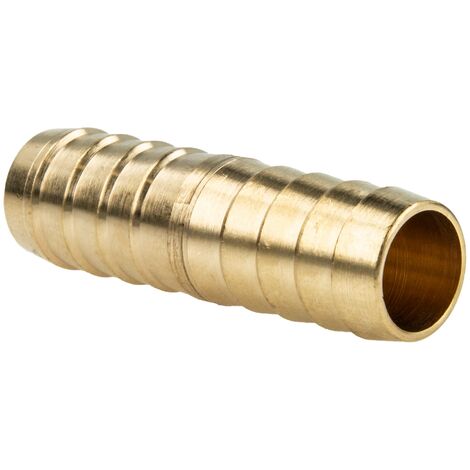 tecuro Reparatur - Röhrchen/Schlauchverbinder 3/4 Zoll (19 mm) Messing blank