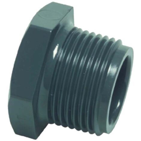Profec Gewindestopfen PVC-U, 1/2 Zoll AG, 10 bar, grau