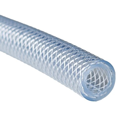 PVC-Schlauch mit Textileinlage, Transparent - 1 Zoll: Innen-Ø: 25 mm, Außen-Ø: 34 mm