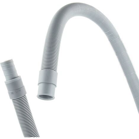 tecuro Ablaufschlauch-Verlängerung, 250 cm, grau, Stutzen x Muffe Ø 19 mm