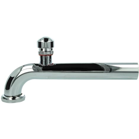 tecuro Abgangsbogen 90° mit Rohrbelüfter für Siphon Geruchsverschluss, verchromt 175 mm
