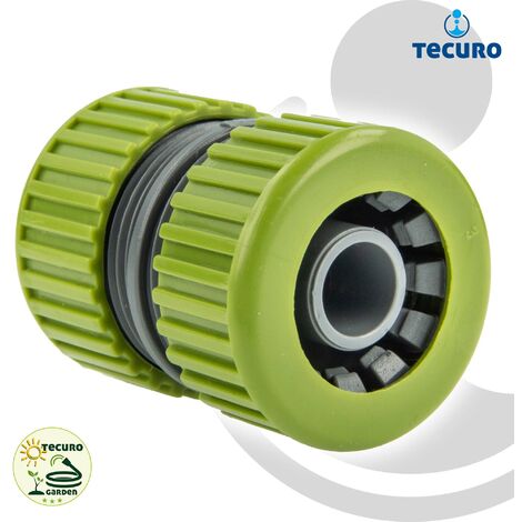 Hydro-Fit Schlauchkupplung Schlauchverbinder 3/4 Zoll PVC-U Grau/Grün (1/4)