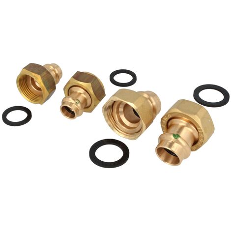 Verschraubung mit Pressanschluss Ø 22 mm (Kontur V) x 3/4 Überwurfmutter