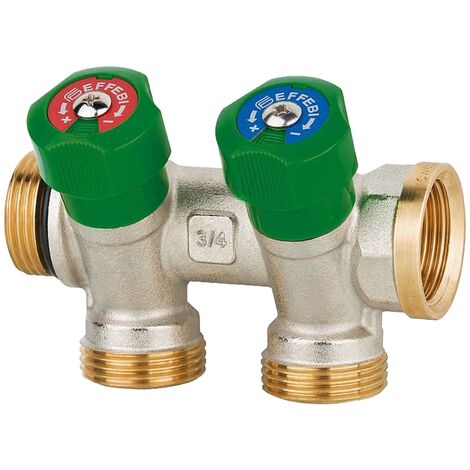 EFFEBI Trinkwasserverteiler mit DVGW-Zulassung - 2-fach Verteiler