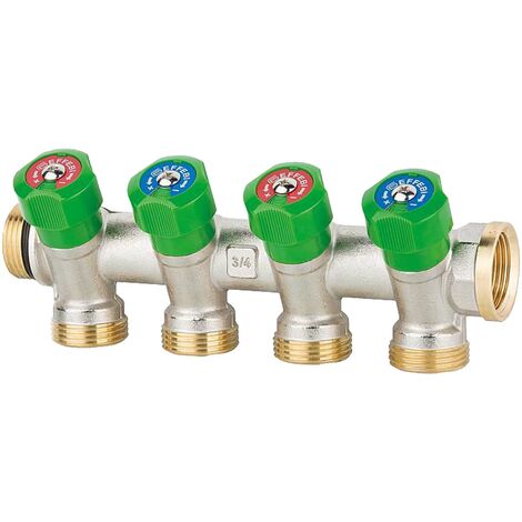 EFFEBI Trinkwasserverteiler mit DVGW-Zulassung - 4-fach Verteiler
