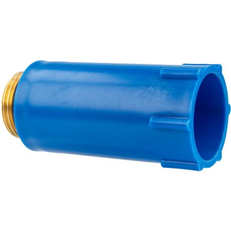tecuro Baustopfen 1/2 Zoll mit Messing-Gewinde - Kunststoff blau