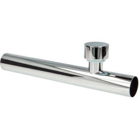 tecuro Wandrohr 250 mm mit Rohrbelüfter für Siphon Geruchsverschluss, Messing verchromt