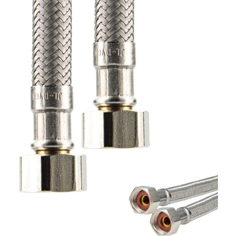 tecuro Sanitär Verbindungsschlauch 3/8 ÜWM x 1/2 ÜWM x 300 mm - KTW-A- DVGW
