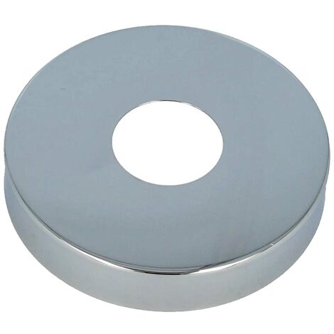 tecuro Hahnrosette (3/4) Ø 27 mm x Ø 80 mm x Höhe 10 mm, Messing verchromt