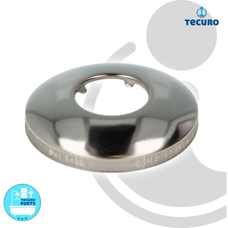 tecuro Siphonrosette Innen-Ø 32 mm x Außen-Ø 80 mm x Höhe 15 mm, Messing verchromt