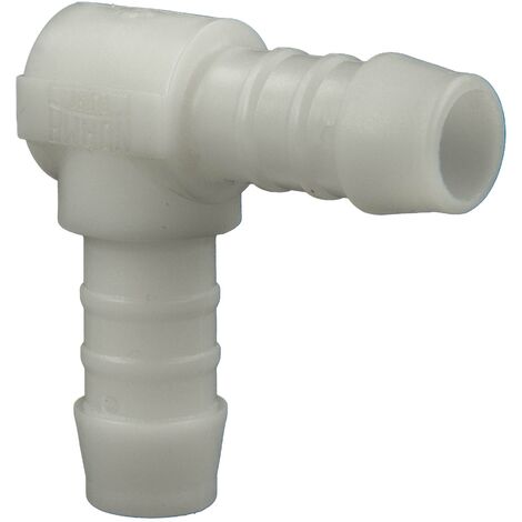 tecuro Schlauchverbinder 90° Winkel Ø 12 mm - Nylon weiß