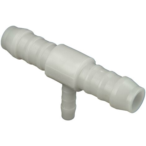 tecuro Schlauchverbinder T-Stück, Ø 15 x 7 x 15 mm - Nylon weiß