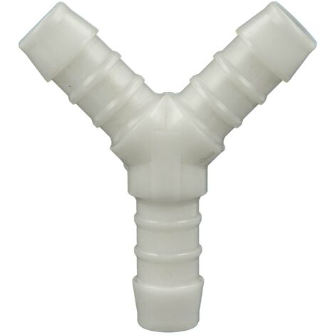 tecuro Schlauchverbinder Y-Stück, allseitig Ø 6 mm - Nylon weiß
