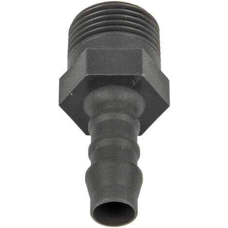 tecuro Schlauchtülle mit AG - Ø 7 mm x 1/8 Zoll - Nylon grau