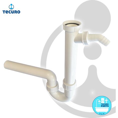 tecuro Ablaufgarnitur Siphon Geruchsverschluss - mit Ø 40 mm Abgang nach hinten