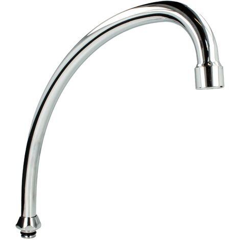 tecuro HU-Auslauf für Stand- und Wandarmaturen Edelstahl verchromt - 250 mm