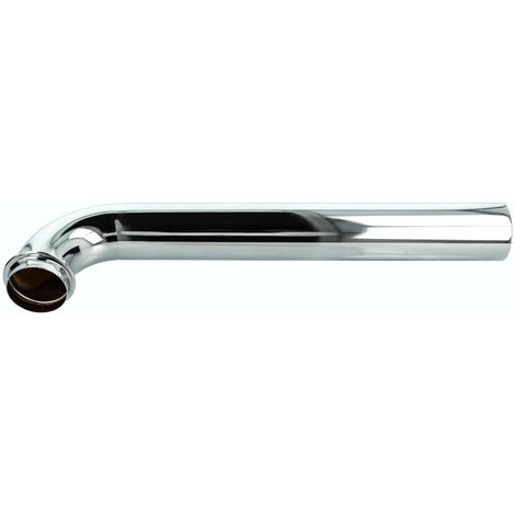 tecuro Wandrohr mit 90° Bogen für Siphon Geruchsverschluss Waschbecken 250 mm-edelstahl verchromt