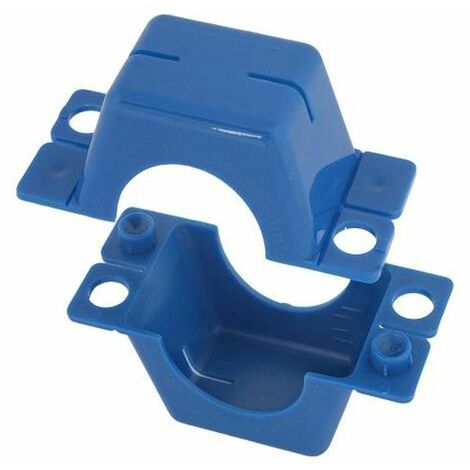 JS Plombierschelle 3/4 Zoll, blau, beschriftet, 2-teilig