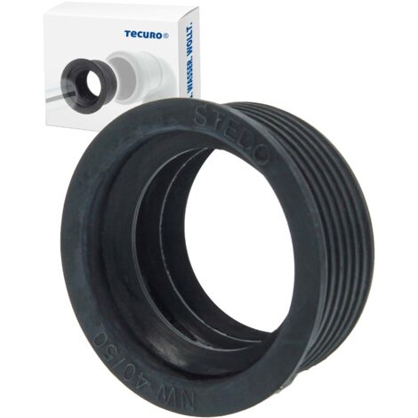 tecuro Siphon-Gummimanschette für Abflussrohr Außen Ø 50 mm x Innen Ø 40 mm