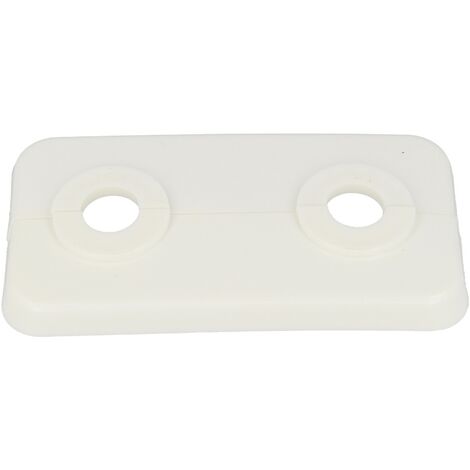 STEDO Doppel-Scharnierrosette Rohrabstand 50 mm, Loch 12 mm - weiß