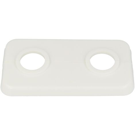 STEDO Doppel-Scharnierrosette Rohrabstand 50 mm, Loch 18 mm - weiß