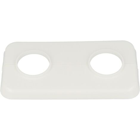 STEDO Doppel-Scharnierrosette Rohrabstand 50 mm, Loch 22 mm - weiß