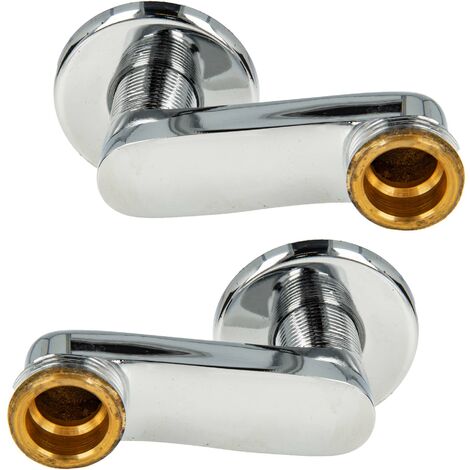 tecuro S-Anschluss versetzt um 60 mm, für Wandarmaturen, 2-er Set