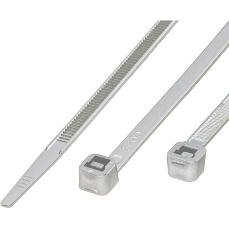 tecuro Kabelbinder 4,8 x 368 mm, VPE 100 Stück, Polyamid weiß/natur, UV-witterungsbeständig
