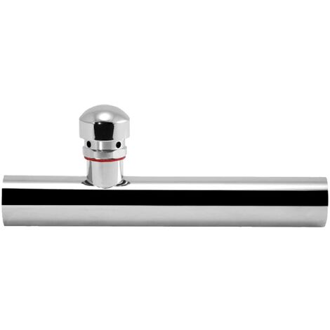 tecuro Wandrohr 300 mm mit Rohrbelüfter für Siphon Geruchsverschluss, Messing verchromt