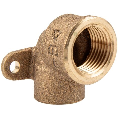 Rotguss-Lötfitting Wandscheibe 15 mm x 1/2 Zoll IG - Typ 4471G, DVGW (1/5)