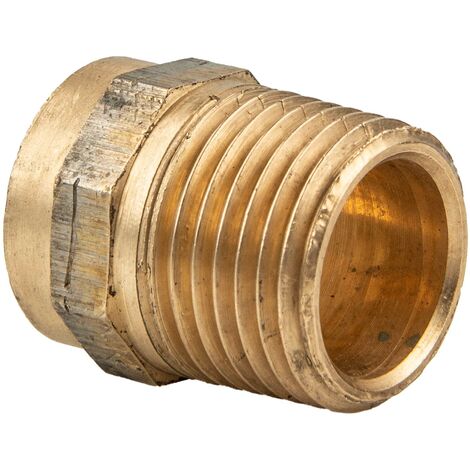 Rotguss-Lötfitting Übergangsnippel 35 mm x 1 Zoll AG - Typ 4243G, DVGW