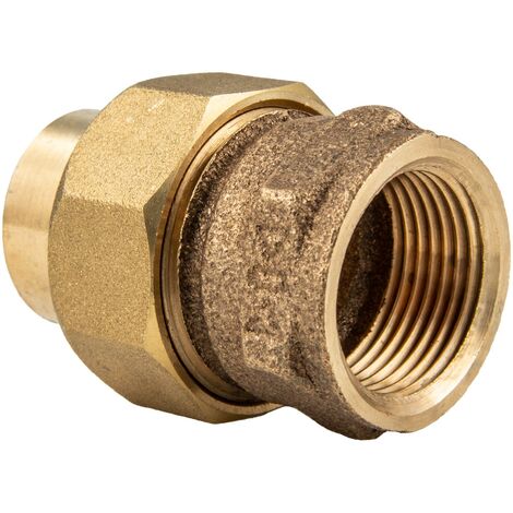 Rotguss-Lötfitting Verschraubung konischdichtend 28 mm x 1 Zoll IG - Typ 4340G, DVGW